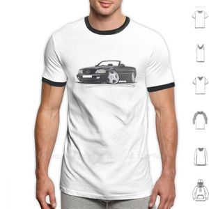 Heren T -shirts SL (R129) Zwart shirt katoen mannen Diy Print Merc 350SL 230SL Convertible Roadster Duitse sportwagen Classic Vintage