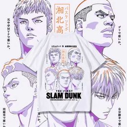 Mannen T-shirts Slam Dunk Anime T-shirt Basketbal Manga Grafische Oversized Mannen Katoen Korte Mouw Tee Vrouwen Top Streetwear Zomer Paar Kleding J230602