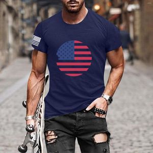 Hommes t-shirts haut de nuit hommes doux hommes été jour de l'indépendance mode décontracté imprimé chemise culture entraînement pour les garçons