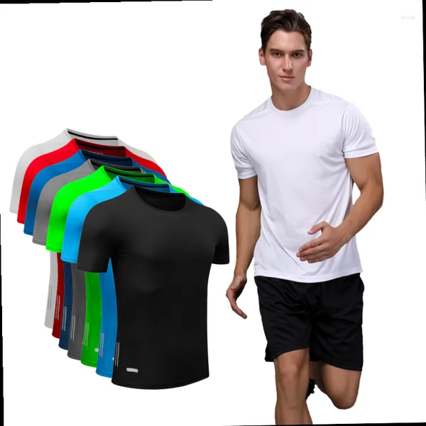 Camisetas para hombre, ropa deportiva delgada para entrenamiento, camiseta de culturismo para entrenamiento