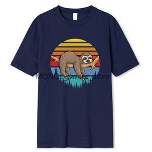 T-shirts voor herenluizigslaapjes hangen aan takken bedrukte mannelijke kledingkwaliteit extra grote zomer ademende t-shirt hiphop katoen T-shirt H240408