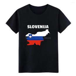 Heren t shirts Slovenië vlag map shirt heren geprinte tee s-xxxl kleding gekke authentieke zomerstijl origineel