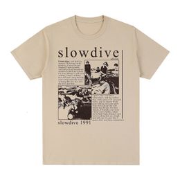T-shirts voor heren slowdive Alison 1991 Vintage T-shirt Tour 90s Classic Cotton Men T-shirt T-shirt dames tops unisex 230317