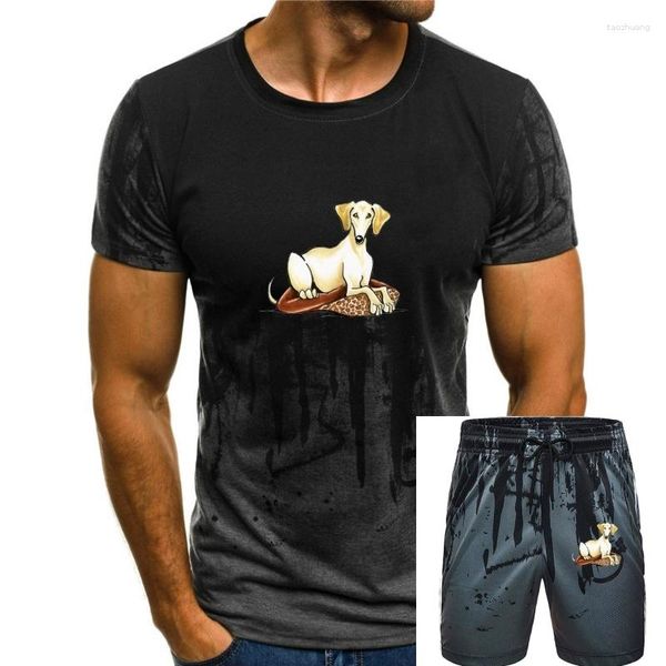 Camisetas para hombre, camisa suave de Saluki Lester, camisetas con estampado 3D de perro Retro para hombre, camiseta de cuello redondo a la moda, ropa de calle de diseñador Punk para chicos