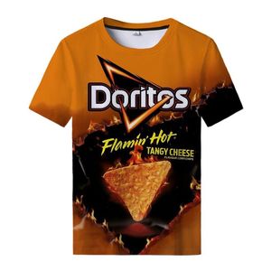 T-shirts pour hommes Snack Chips de pommes de terre 3D T-shirts 2022 Est Hommes Funny Cartoon T-shirt Casual Cool Streetwear Tshirt Couple Hip Hop Top Tee MaleMe