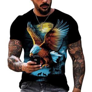 T-shirts pour hommes Soaring Eagle 3D Print T-shirt O Neck Short Sleeve Animal Funny Graphic Streetwear Summer Loose Male Oversized Tops Tees 230131