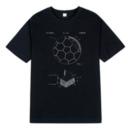 T-shirts pour hommes Ballon de football Brevet T-shirt Cadeaux Blueprint Art Vêtements Chemise Unisexe Coton doux