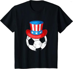 Heren T-shirts Voetballer VS VS Amerikaanse vlag 4 juli T-shirt yee zus