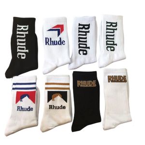 Camisetas de hombre calcetines para mujer divertido Hippop Rhude blanco Ateez verano West deportes transpirable algodón desodorante sudor absorbente 230715