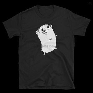 Camisetas para hombre Softstyle Go Golang lenguaje de programación Logo mascota Gopher camiseta de dibujos animados hombres camiseta de moda Unisex