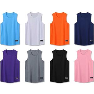 T-shirts pour hommes Couleur unie Séchage rapide Jersey de basket-ball Crossfit Mens Sports Marathon Running Vest Top-Niveau Jogging Fitness Vest J240330