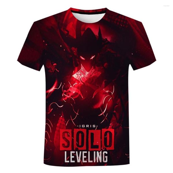 Camisetas para hombre, camisetas de nivelación individual, Manga de Anime, ropa informal con impresión 3D, camisa de gran tamaño a la moda para hombres y mujeres, camisetas Harajuku para niños, camisetas