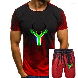 T-shirts pour hommes Drapeau sud-africain Springbok Chemise graphique pour hommes
