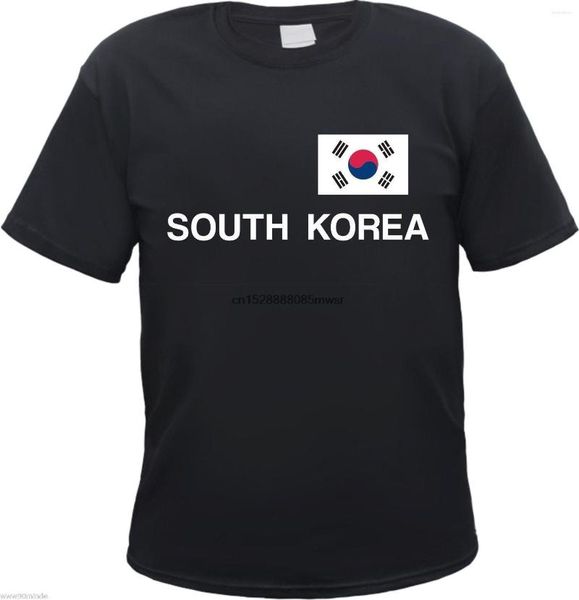 T-shirts pour hommes T-shirt Corée du Sud - Noir avec imprimé drapeau S à 3XL Séoul