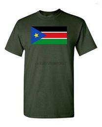 Heren T Shirts Zuid-Sudan Country Vlag Afrika Juba State Nation Patriotic DT T-shirt T-shirt T-shirt T-shirt T-shirt Grappige topshemd