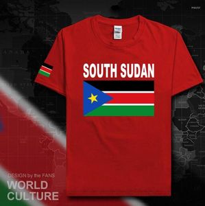 Heren t shirts Zuid-soedan mannen shirt man 2022 natie team t-shirt katoen t-shirt sportscholen kleding tops tees country sportief sudanees