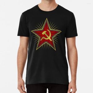 T-shirts pour hommes Marteau et faucille soviétiques Communisme communiste Alerte rouge 1 2 3 Russie Mère Commandement