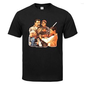 Heren T -shirts Sovjet -Unie - Stalin GESCHIEDENIS VAN DE MANNEN COOL TEE SHIRT TOPS TOT CATTE T -shirts met korte mouwen