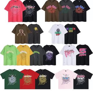 Heren T-shirts Sp5der Designer Red Man Young Thug 555555 Angel T-shirt heren en dames shirt geborduurd spinnenweb extra groot S-xl