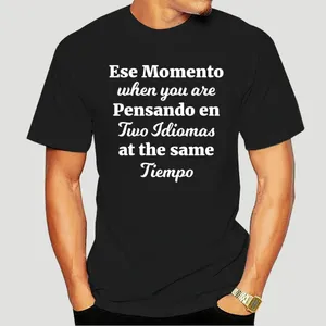 T-shirts pour hommes espagnol anglais bilingue ESL professeur Shirt-2917A