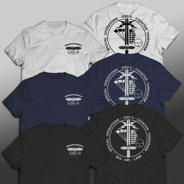 T-shirts pour hommes Forces spéciales SWAT GSG 9 Grenzschutzgruppe T-shirt allemand été coton à manches courtes col rond chemise pour hommes S-3XL