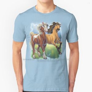 T-shirts pour hommes Spirit and Rain Shirt Pure Cotton Stallion Horse Dreamworks