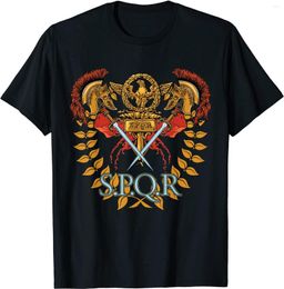 Heren T-shirts SPQR Oude Rome Romeinse Rijk Mannen T-Shirt Korte Mouw Casual Katoen O-hals Zomer Tees