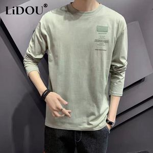 T-shirts pour hommes Printemps Automne Mode Tendance Lettre Imprimer T-shirts Hommes Manches Longues Lâche Casual Tops Homme Hip Hop All Match Y2K Homme Street Wear 230718