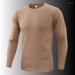 T-shirts pour hommes T-shirt de camouflage tactique à manches longues à manches longues