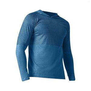 T-shirts pour hommes Spring Summer Mesh Hooded Séchage rapide Mentes à manches courtes pour hommes pour hommes en vrac Spandex