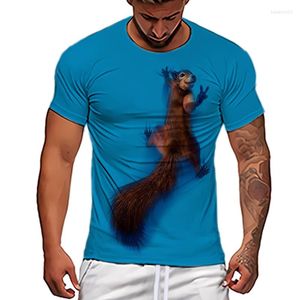 Heren t shirts eekhoorn shirt 3d print dier grafische tees mooie patroon tops mannen/vrouwen schattig gezicht tee grappig huisdier t-shirt
