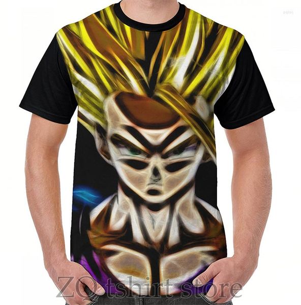 Camisetas para hombre SSJ2 Gohan, camiseta gráfica para hombre, camiseta para mujer, camiseta divertida con estampado de cuello redondo, camisetas de manga corta