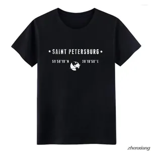 T-shirts pour hommes Saint-Pétersbourg Chemise imprimée S-X5XL Normal Intéressant Comique Printemps Formel