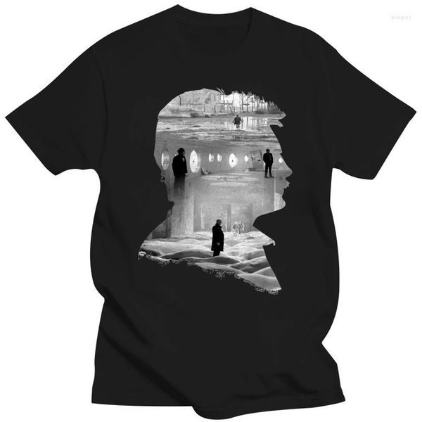 T-shirts pour hommes Stalker 1979 Film Tissu T-shirt Andrei Tarkovsky Silhouette Collage Chemise élégante Loisirs Hommes Vêtements Design Tendance
