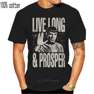 T-shirts pour hommes Star Treks Spock Live Long And Prosper T-shirt adulte sous licence L230217