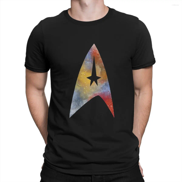 Camisetas para hombre Stars Trekes Science TV Starfleet, camiseta gráfica para hombre, Tops Vintage para hombre, ropa de poliéster de verano, camisa Harajuku