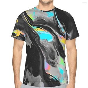 T-shirts voor heren Street Arts T-shirts Grijze ster Laser 3D-geprint Ademend Retro Korte mouwen Polyester Harajuku O-hals Tops Streetwear