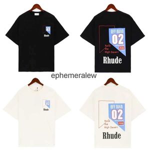 T-shirts pour hommes Street Clothing Competition High Desert Alphabet T-shirt imprimé Mens Couple Style Classique Rétro Lavage Mode Extra Large Hip Hop H240401