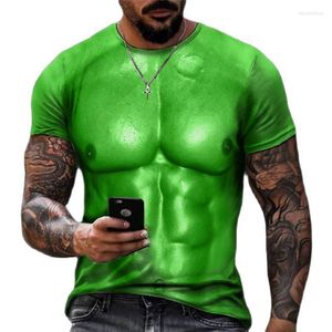 Heren t-shirts straatcosplay grappige 3D spier print t-shirt heren Harajuku casual korte mouwen hiphop t shirtmen's imon22