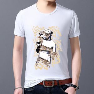 T-shirts pour hommes Street Fashion T-shirt Casual Art Funny Plâtre Sculpture Printing Series Slim O-cou Youth Soft Commuter Top