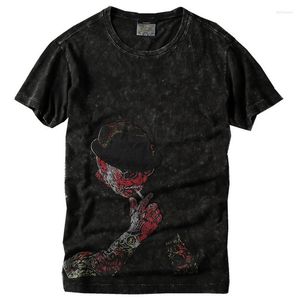 Hommes t-shirts Style de rue mode chemise pour homme été mince coton en détresse garçons hommes hauts de plage vêtements hommes Streetwear