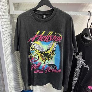 T-shirts pour hommes Streetwear Hellstar Y2K Chemise Hommes Hip Hop Rétro Graphique Imprimé Coton Col Rond T-shirt Surdimensionné Harajuku Gothique Tops a3