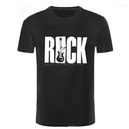 Mannen T-shirts Streetwear Heren O-hals Korte Mouw ROCK Gitaren Muziek Pirnt T-Shirt Hip Hop Rock'n'roll Tees Tops harajuku