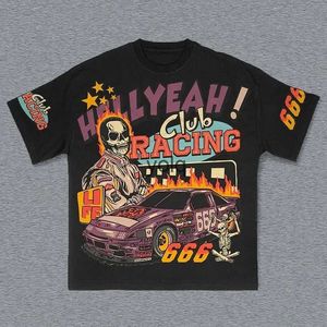 T-shirts pour hommes Streetwear T-shirt Hommes Y2K Harajuku Hip Hop Graphique Surdimensionné Nouveau Punk Rock Col Rond Coton À Manches Courtes Tops Clothesyolq