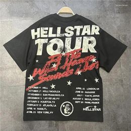 Streetwear Y2K T-Shirts pour hommes Hip Hop rétro imprimé graphique coton col rond surdimensionné t-shirt Harajuku gothique hauts