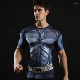 T-shirts pour hommes Vêtements de musculation T-shirt de compression Tcosplay Impression 3d Séchage rapide 2023