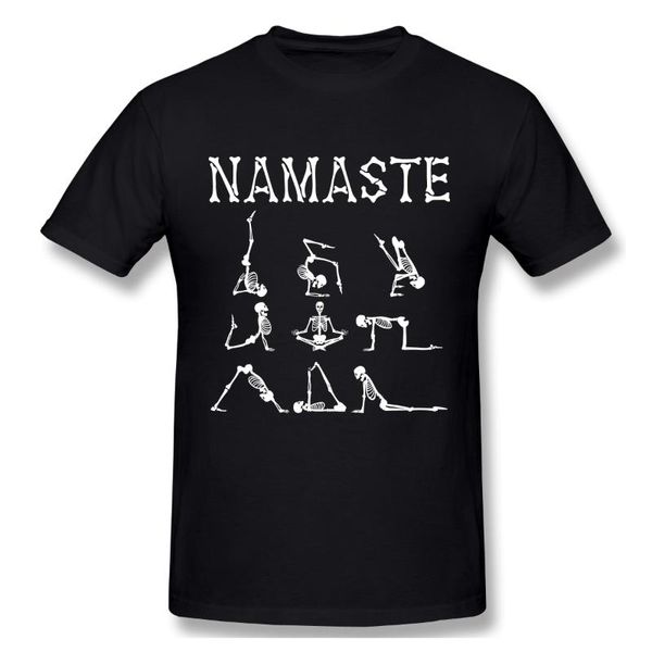 T-shirts pour hommes Stretch Exercice Respirer Méditer Crâne Conception T-shirt Namaste Halloween Méditation Praticien Yoga Homme T-shirt Femme