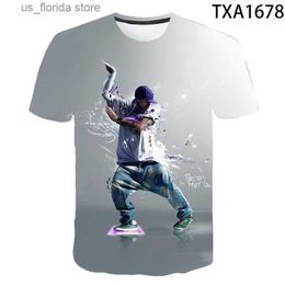 T-shirts voor heren Strt Dance 3D-geprint Populaire Zanger Dans T-shirt Mannen Vrouwen Kinderen Hiphop T Break dance Strtwear T-shirt Tops Kleding Y240321