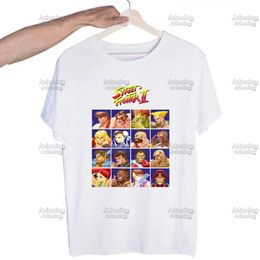 T-shirts voor heren Strt Fighter Select Mono Edition Fighting Game Harajuku Mens Printed Unisex Short Slve Casual T-shirt mannelijke strtwear tops T240425