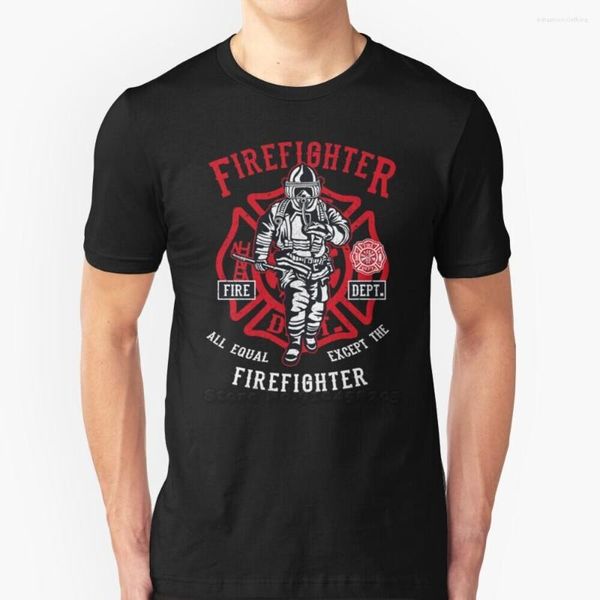 Camisetas para hombre Diseño de bombero con estilo Verano Encantadora camiseta de hip hop Tops Bombero Bombero Departamento de bomberos